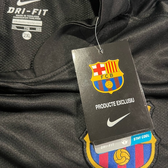 2011/2012 Original Black FC Barcelona Jersey (XXL KIDS) (FITS M-L Adult) #10 - Picture 4 of 4